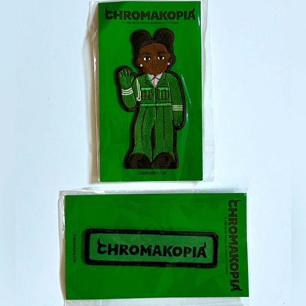 NEW! Tyler the Creator Limited Edition”Chromakopia” Tour Two Piece Patch Set-NWT